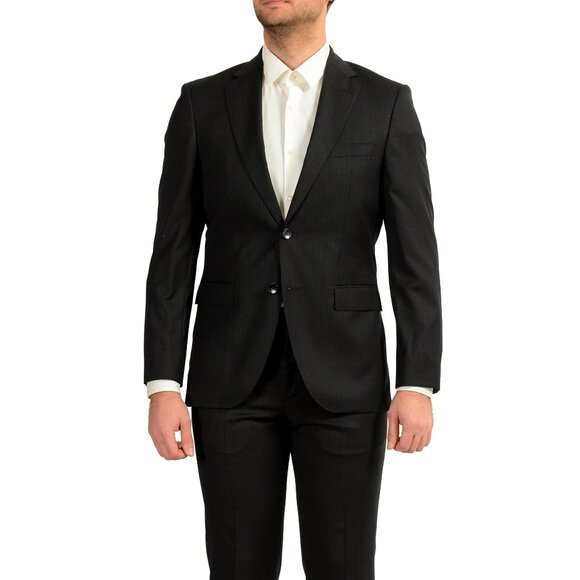 Hugo Boss Men's "Phoenix/Madisen" Comfort Fit Plaid 100% Wool Suit US 36R IT 46R - Picture 1 of 13